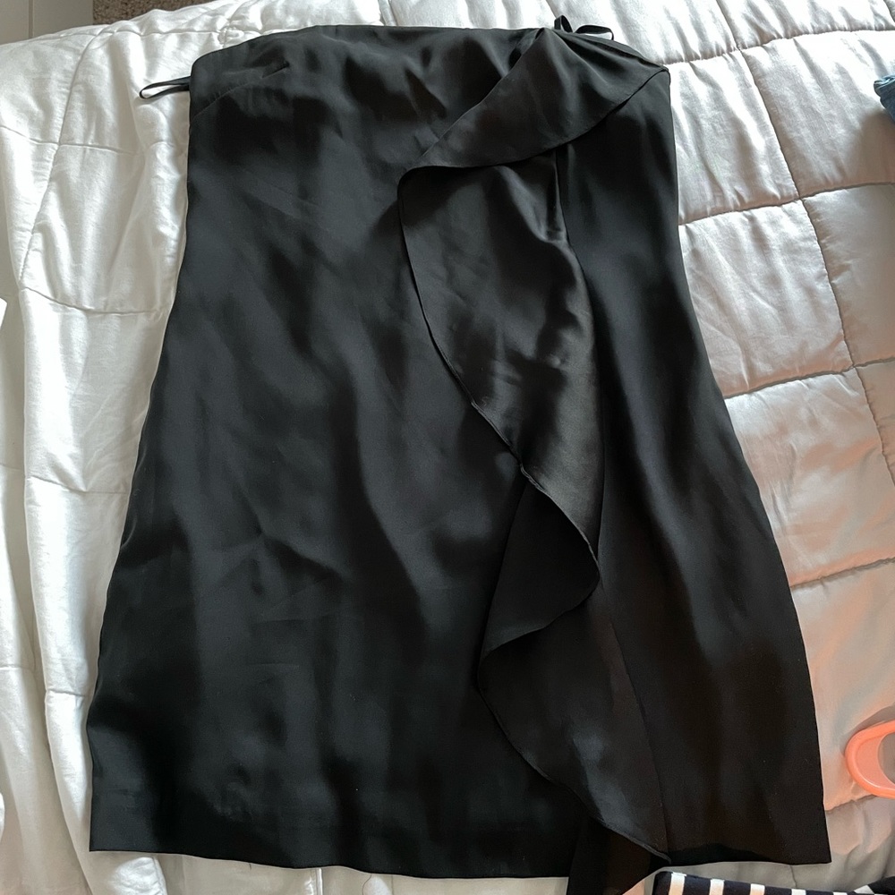 BCBG Generation strapless cocktail dress with flowy detail